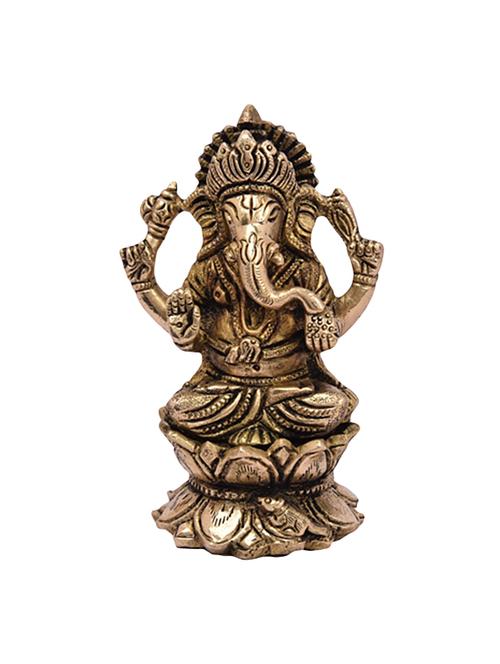 Decorative Brass Statue Of Sitting Ganesha Handicrafts Product - 14866283 - Standard Image - 1