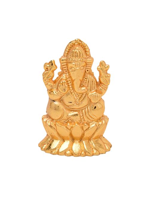 & Yellow Plating Small Ganesha Idol Handicrafts Product - 14866295 - Very Small Image - 1