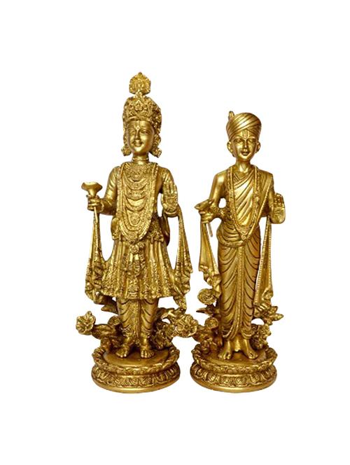 Brass God Statue Of Swaminarayana And Shree Gunatinadan Swami Handicrafts Product - 14866434 - Very Small Image - 1
