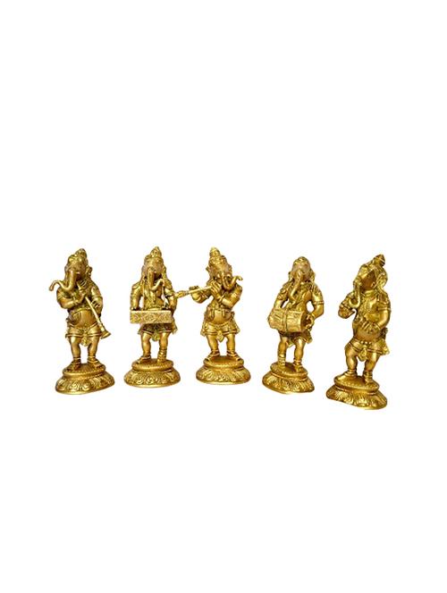 Decorative God Idol Of Ganesha Musical Set Handicrafts Product - 14866443 - Very Small Image - 1