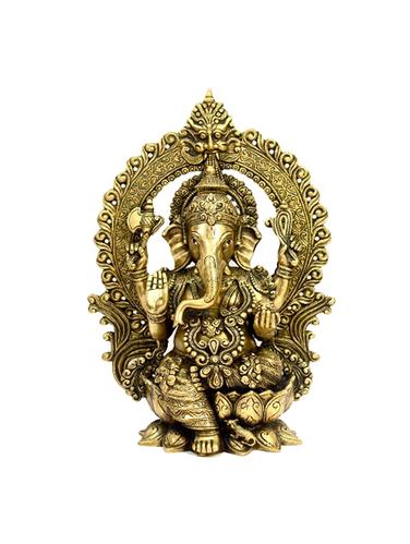 Brass Kaman Ganesha Statue Handicrafts Product - 14866478 - Very Small Image - 1