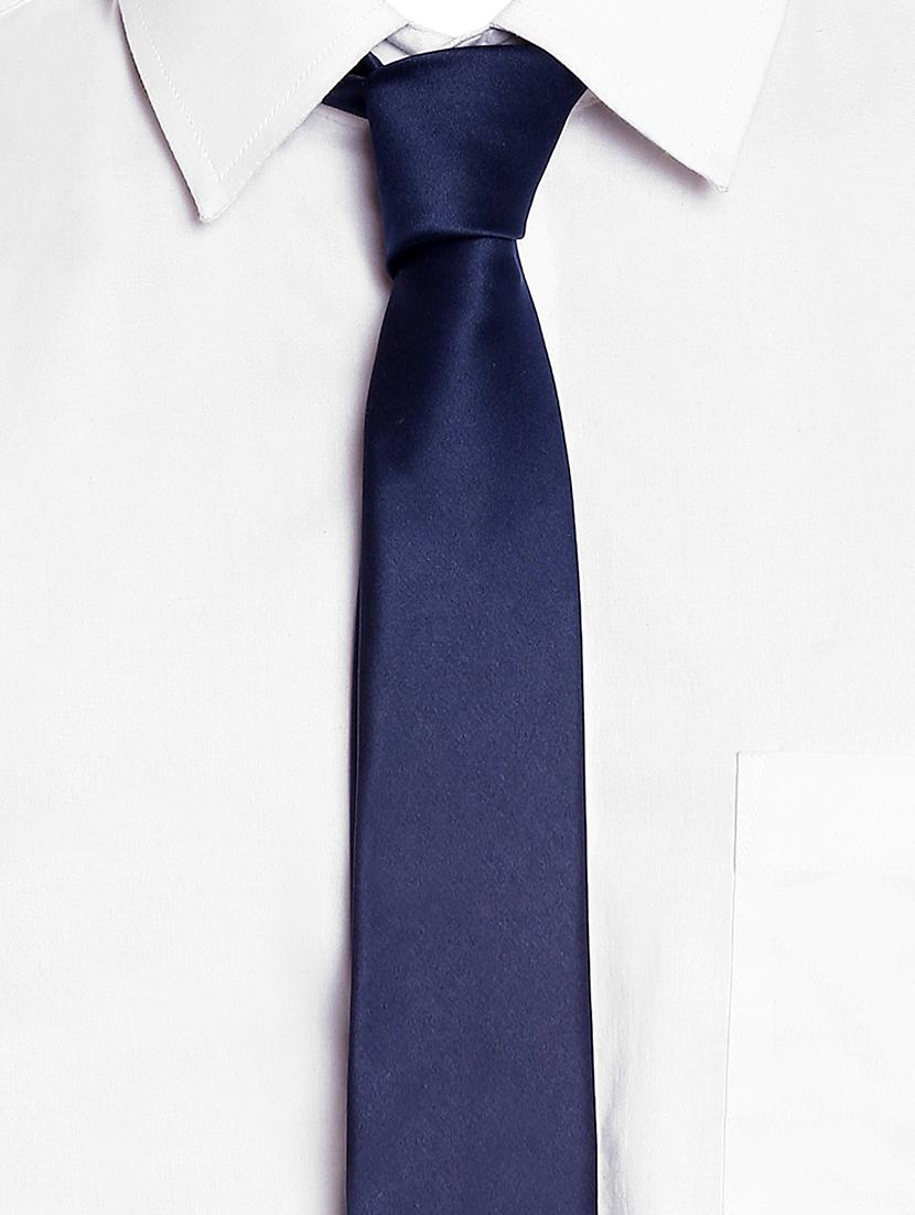 navy blue satin tie - 14867386 - Zoom Image - 5