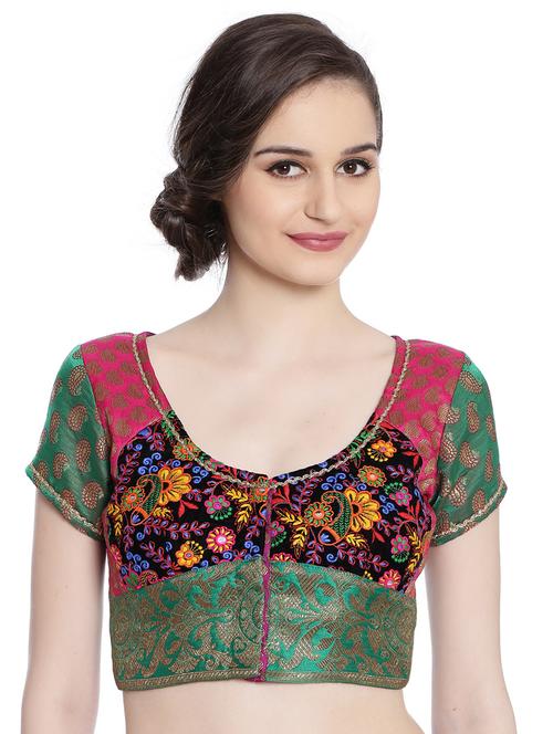 Green embroidered blouse - 14868475 - Standard Image - 1