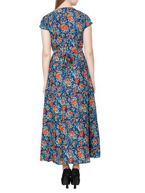 tie back floral maxi dress - 14869013 - Standard Image - 3