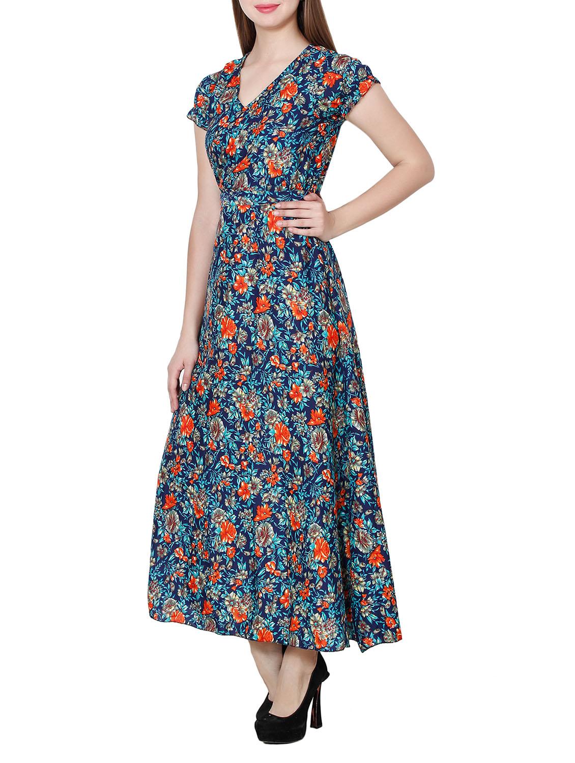 tie back floral maxi dress - 14869013 - Zoom Image - 2