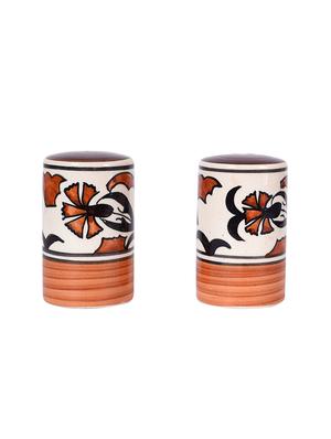 ceramic hand painted floral salt pepper set - 14869211 - Standard Image - 3