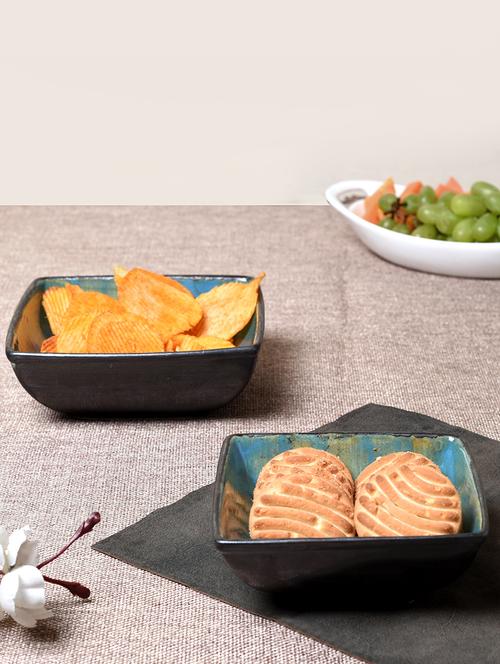 Ceramic studio rectangular serving snack set (Set of 2) - 14869226 - Very Small Image - 1