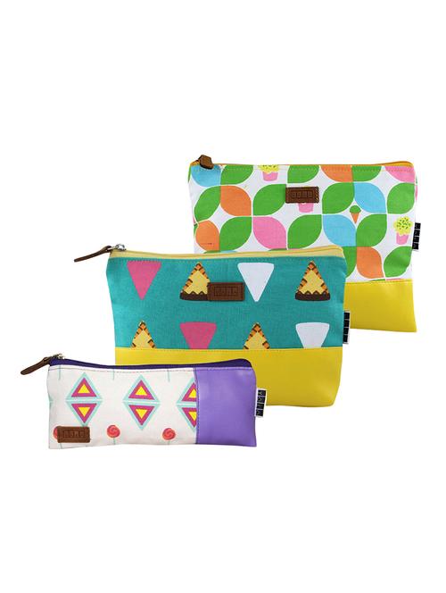 multi colored canvas printed pouches - 14869445 - Very Small Image - 1
