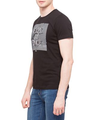 black cotton chest print tshirt - 14869458 - Standard Image - 2