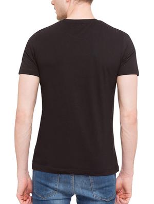 black cotton chest print tshirt - 14869458 - Standard Image - 3