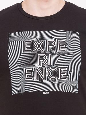 black cotton chest print tshirt - 14869458 - Standard Image - 4