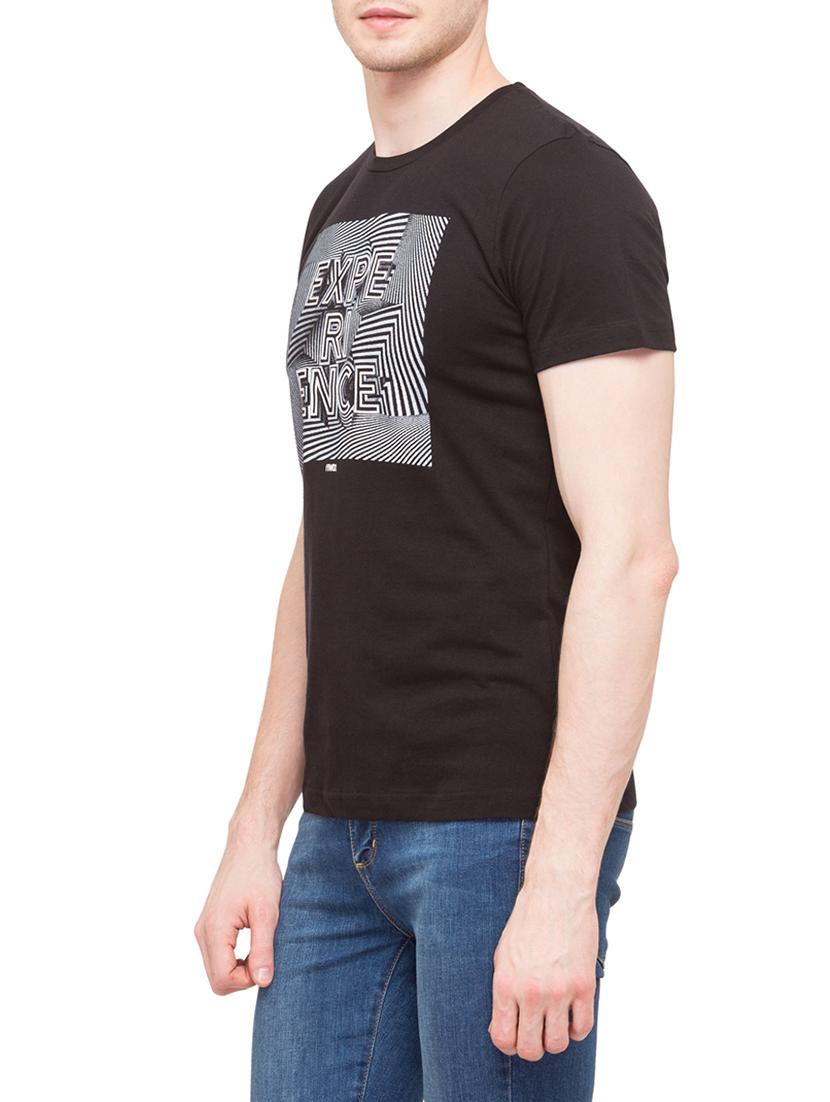 black cotton chest print tshirt - 14869458 - Zoom Image - 2