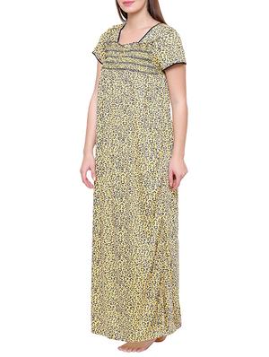 yellow hosiery nightwear gown - 14870713 - Standard Image - 2