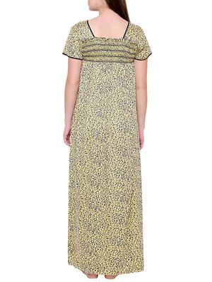 yellow hosiery nightwear gown - 14870713 - Standard Image - 3