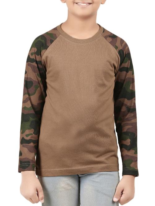 brown cotton t-shirt - 14870765 - Very Small Image - 1