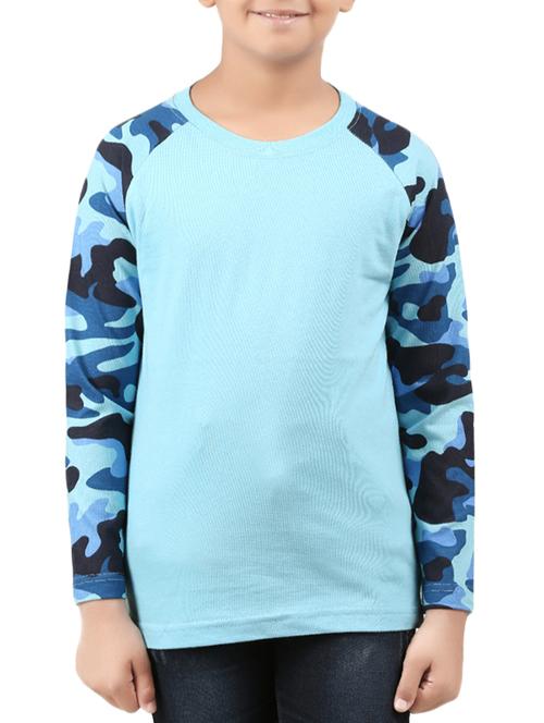 blue cotton t-shirt - 14870771 - Very Small Image - 1