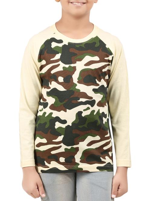beige cotton t-shirt - 14870772 - Very Small Image - 1