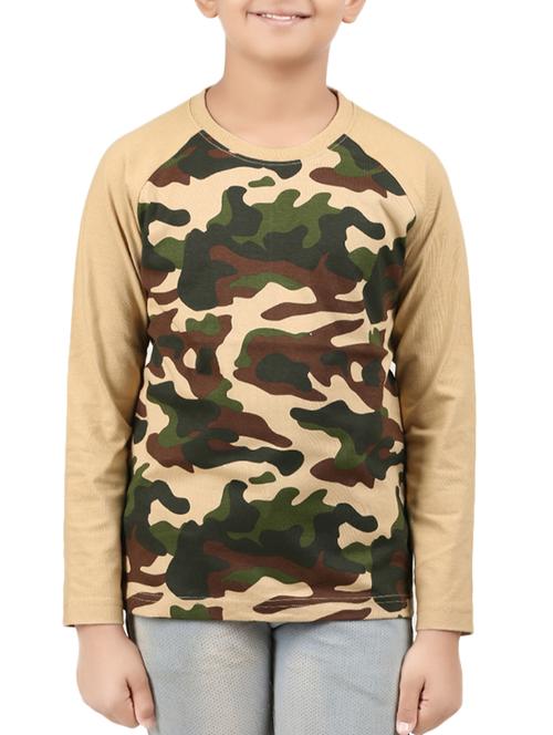 beige cotton t-shirt - 14870778 - Very Small Image - 1