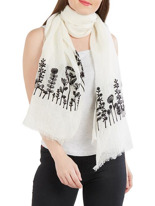 embroidered solid stole - 14870990 - Standard Image - 1