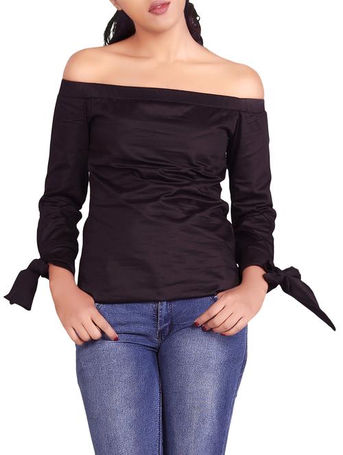 black off shoulder top - 14871669 - Standard Image - 1