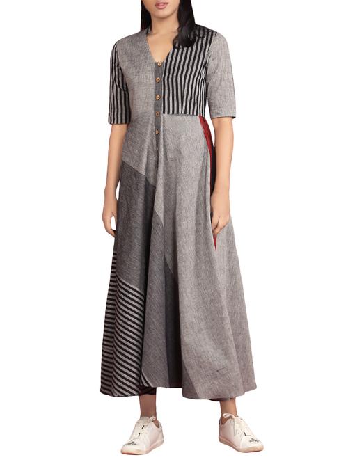 grey cotton maxi dress - 14871690 - Standard Image - 1