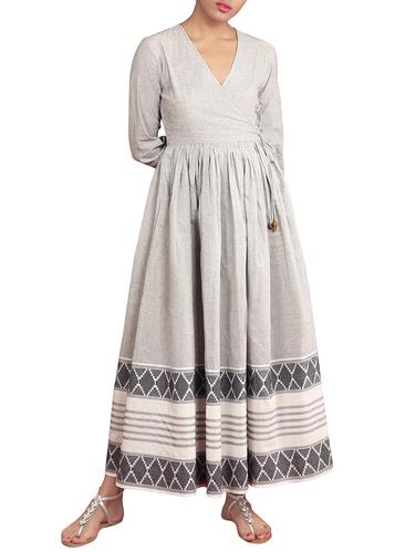 Knotty tales grey maxi dress - 14871692 - Very Small Image - 1