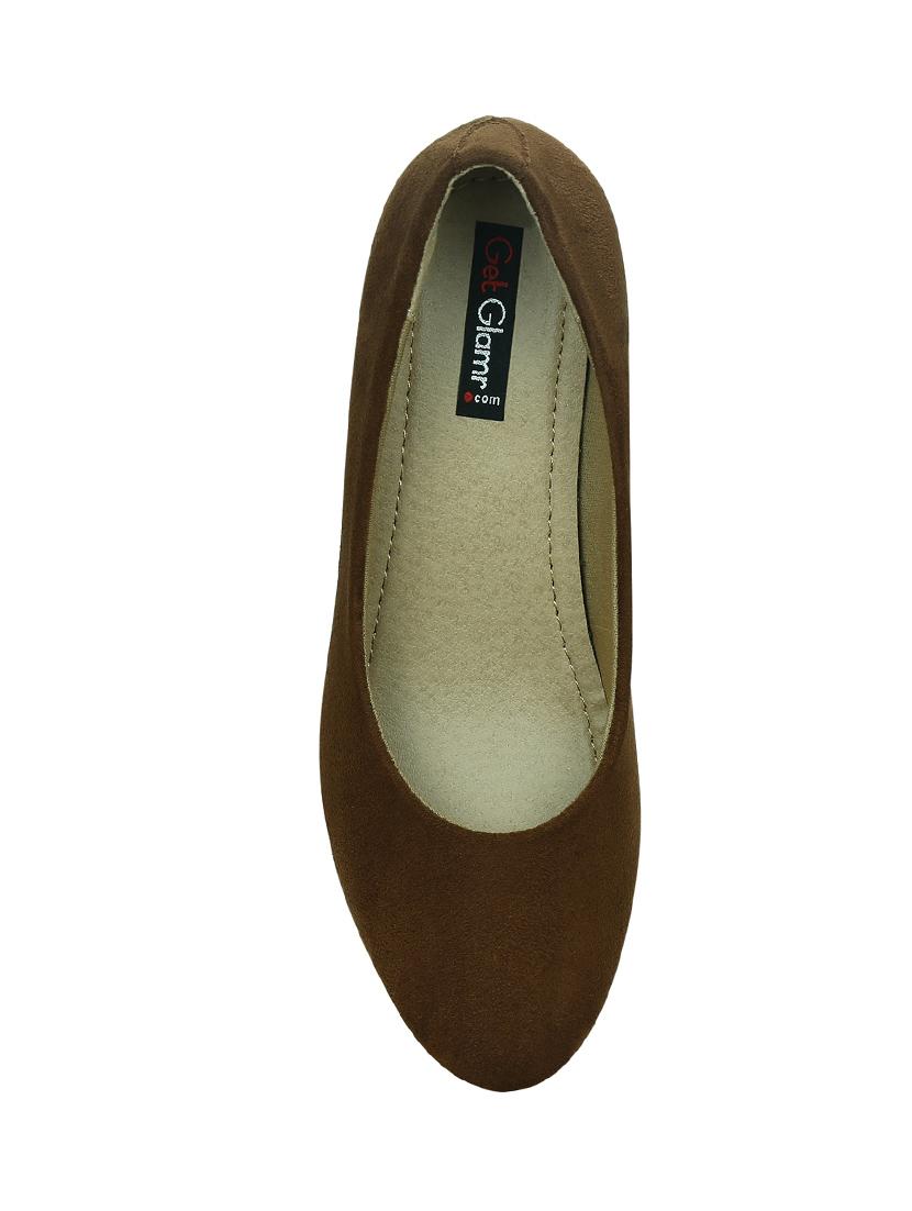 tan faux leather slip on pumps - 14871898 - Zoom Image - 3