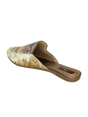 gold faux leather mules sandals - 14871924 - Standard Image - 2