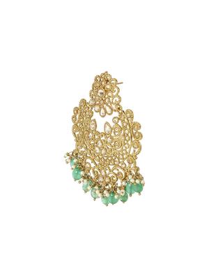 green metal drop earring - 14875274 - Standard Image - 2