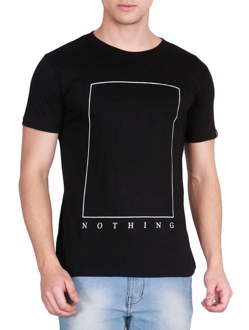 black front print t-shirt - 14875776 - Standard Image - 1