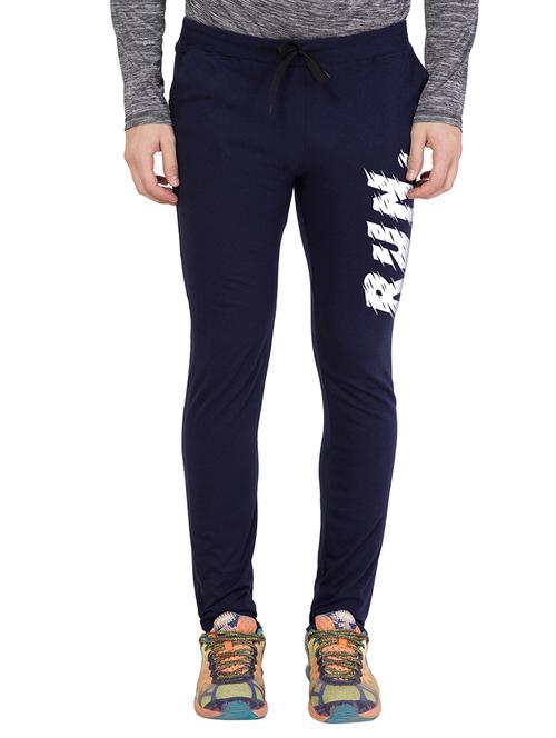 navy blue cotton full length track pant - 14875819 - Very Small Image - 1