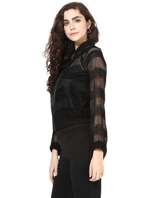 black solid summer jacket - 14875882 - Standard Image - 2