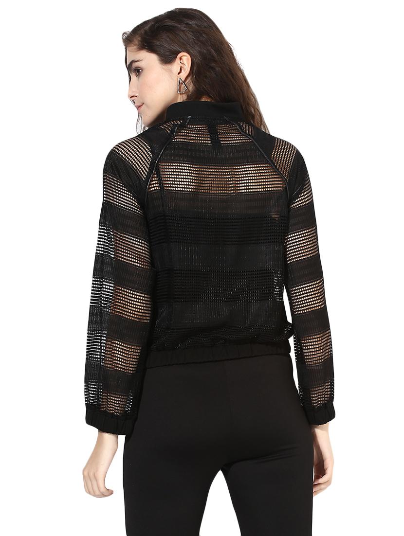 black solid summer jacket - 14875882 - Zoom Image - 3