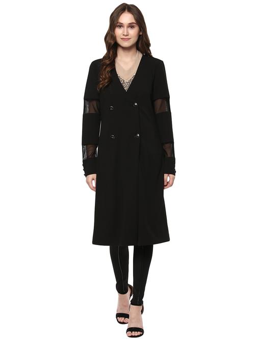 black solid pea coat - 14875883 - Very Small Image - 1