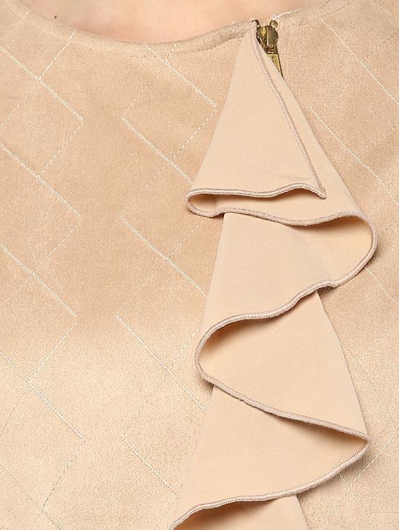 beige solid jacket - 14875897 - Zoom Image - 4