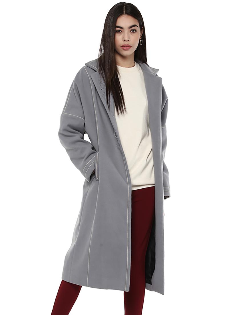 solid grey trench/overcoat - 14876079 - Zoom Image - 1