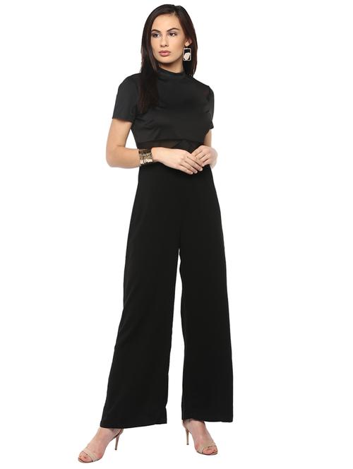 black full leg jumpsuit - 14876090 - Standard Image - 1