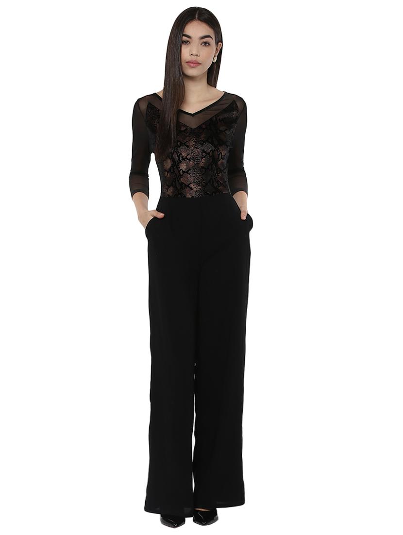 black full leg jumpsuit - 14876098 - Zoom Image - 1