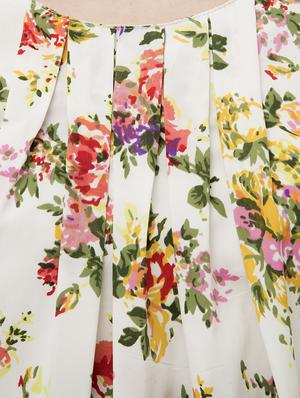floral pleated neck blouson top - 14876289 - Standard Image - 4