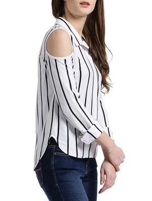 white striped casual shirt - 14876302 - Standard Image - 2
