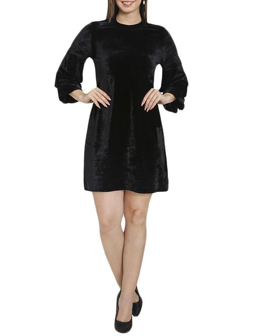 black solid shift dress - 14876547 - Standard Image - 1