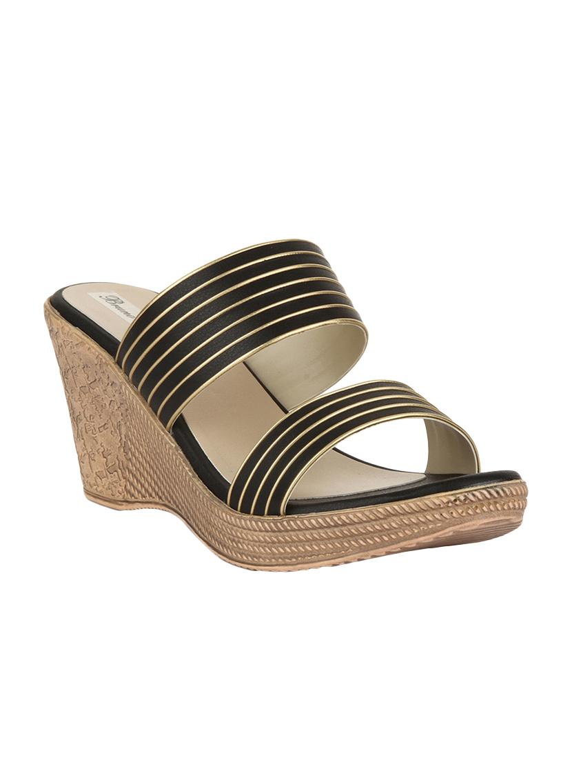 bruno manetti women black faux leather wedges - 14876731 - Zoom Image - 1
