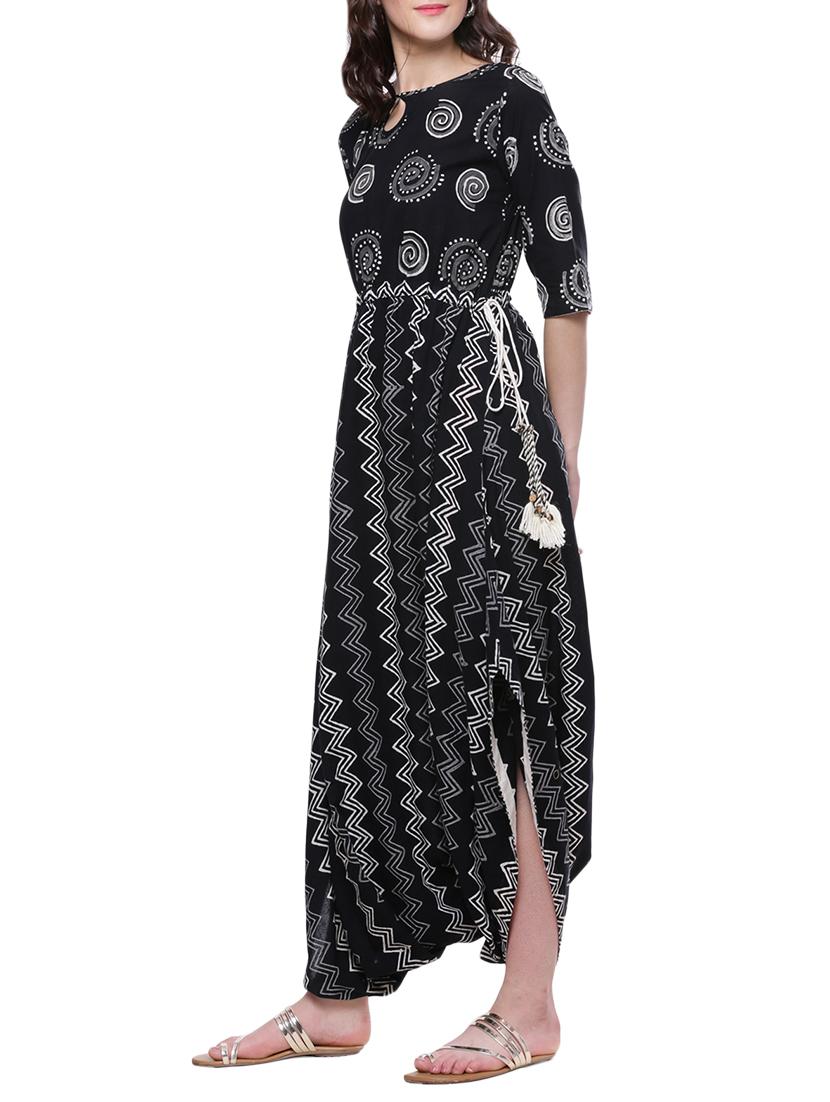 cowl printed fusion dress - 14876843 - Zoom Image - 2