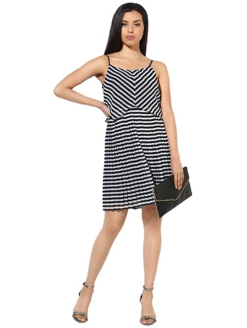 black striped layered dress - 14878645 - Standard Image - 1