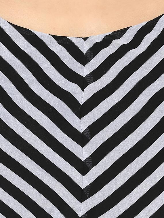 black striped layered dress - 14878645 - Zoom Image - 5
