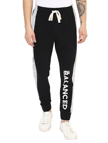 black cotton blend joggers - 14880109 - Very Small Image - 1
