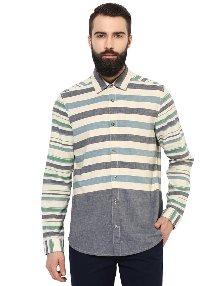 grey cotton casual shirt - 14880130 - Zoom Image - 1