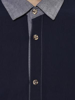 blue cotton casual shirt - 14880131 - Standard Image - 4