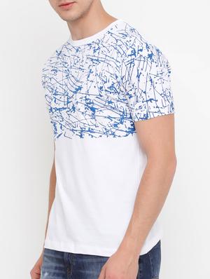white cotton chest print tshirt - 14882319 - Standard Image - 2