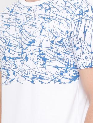 white cotton chest print tshirt - 14882319 - Standard Image - 4